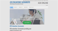 Desktop Screenshot of 420evaluationssacramento.com